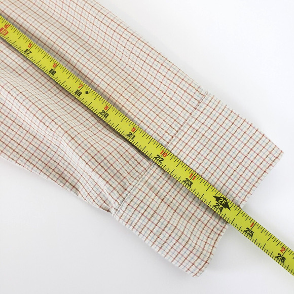 J Crew SIZE XL Cream Button Shirt Mens Plaid Long Sleeve Casual Modern Preppy - Picture 6 of 7